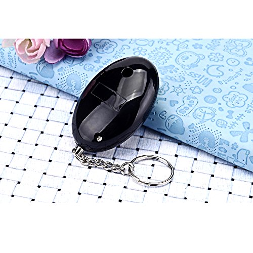 Eastlion Notfall-Alarm 120db Polizei Stärke Keychain Key Ring Blume schwarz - 4