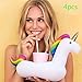 Produktbild Aufblasbare Pool Coasters Getränkehalter Dosenhalter Rettungsring Einhorn 4 Stück(Weiß Einhorn Getränkehalter)