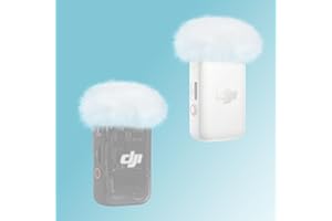 YOUSHARES Mikrofon Windschutz für DJI Mic 2, 2 PCS Fell Wind Muff Pop Filter kompatibel mit DJI Mic 2 und DJI Osmo Pocket 3 Kreativ Combo, Professionelle Außen Windfilter Schallschutz (Weiß, 2 Stück)