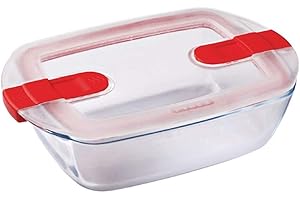 Pyrex Cook & Heat Rectangular Dish with Lid - 230x150mm 1Ltr