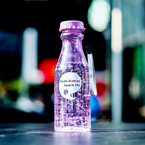 HKFV Fashion Creative Outdoor Sports Bottle Travel Water Bottle Portable Leak-proof Camping Water Cup 550ML (Purple)