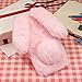 Produktbild KeKeYM P10 Case Kaninchen, Netter Hülle für Huawei P10, Plüsch Bunny Ears Spielzeug 3D Luxus Bling Glänzender Bowknot Wolle Hülle Dünne für Hua wei P10 - Rosa