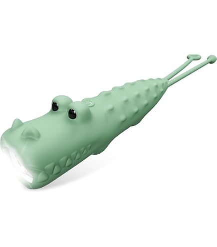 Lampe Torche Requin LED Rechargeable – Silicone Mignon, Luminosité Réglable, Parfaite Pour L’extérieur