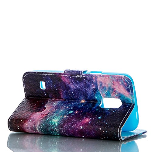 SKYXD für Samsung Galaxy S5 Mini Hülle Leder Fantasie Bunte Stern Muster Folio Klappbar Handy Tasche Schutzhülle [Magnet / Brieftasche Kartenfach / Standfunktion] Klapphülle mit [Handyanhänger + Eingabestift] Zubehör Set für Samsung Galaxy S5 Mini Case Bookstyle Flip Leather Cover With [Stylus and Dust Plug] - 4