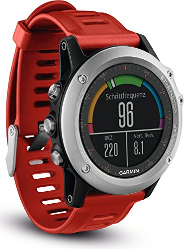 Garmin Fénix 3 - Reloj estándar Multideporte con GPS diseñado para Resistir, Color Rojo