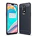 Produktbild Big-Mountain Silikon Case Cover Für OnePlus 6 | Fall Abdeckung Carbon-Fiber Robuste Ultra-dünne Telefonkasten Rutschfeste | Stoßfest Faser-Kohlenstoff Anti-Kratzer Hülle (Blau) (Marineblau)