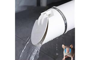 ZYWUOY Drenaje de suelo, tubo de drenaje de PVC de 50-160 mm, desagües de suelo, tapa de válvula de desplazamiento de cierre automático para tubos de drenaje al aire libre, extremos de tubo de escape (110 mm