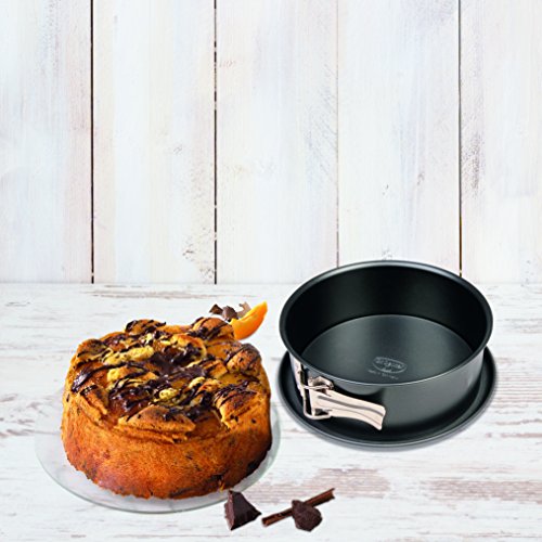 Dr. Oetker Springform Ø 18 cm, Backform mit Flachboden, runde Kuchenform aus Stahl mit Antihaftbeschichtung (Farbe: schwarz), Menge: 1 Stück - 2