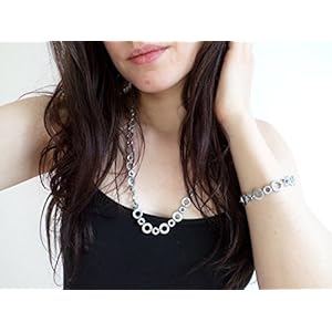 Kette Industrial Style / Muttern und Scheiben / Statement Schmuck