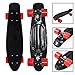 Produktbild MCTECH Mini Cruiser Skateboard Streetsurfing PP Board mit Rädern 22 Zoll mit ABEC-5 Kugellager Komplett Fertig Montiert für Einsteiger , Kids, und Jugendjahre (Schwarz/Rot)