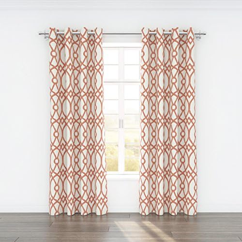 Stylemaster Home Products Colorfly Piper Grommet Panel Pair, 2 by 54 by 84-Inch, Coral