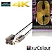 Produktbild Eurosell 2m 2 Meter Ultra Premium HDMI 1.4a Kabel 3D 4K Full HD - Mit Ethernet - 360° Stecker drehbar Winkel Winkelstecker flexibel - 24g vergoldet - 17 Gbps - Audio-Rückkanal für High Definition 7.1