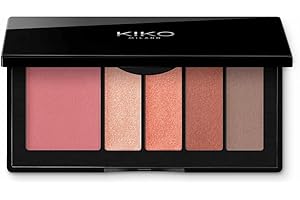 KIKO Milano Smart Eyes And Cheeks Palette 03 | Palette Yeux/Visage Avec 1 Blush Et 4 Ombres À Paupières