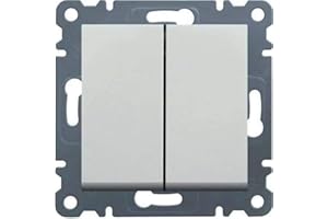 Hager lumina2 - Interruptor doble lumina2 blanco polar