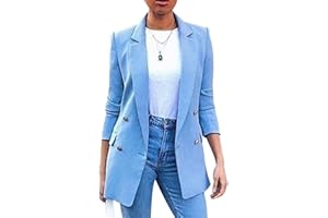 OADOBKICE Blazer Manga Larga Mujer Blazer Casual Mujer Blazer Negro Traje Talla Grande Mujer Fitness Blazer Regular Cardigan Slim Fit Blazer Original Mujer Blazer Primavera Blazer