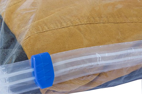 6er Set Kompressionsbeutel – sparen bis zu 75 % Platz im Gepäck – ideal für Reisen, Backpacking – schützen vor Feuchtigkeit, Schimmel, Insekten – inkl. gratis Packliste als E-Book - 4