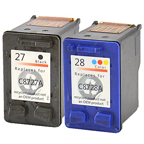 Druckerpatronen kompatibel für HP 27 + 28 HP DeskJet 3320 3325 3420 3425 3520 3535 3550 3645 3647 3650 3745 3845 5650 5652 5655 5850 OfficeJet 4212 4215 4219 4252 4255 6110 PSC 1210 1213 1215 1217 1219 1311 1312 1315 1317 - 2