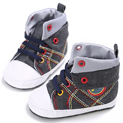 Babyschuhe Longra Baby Mädchen oder jungen Canvas Schuh Sneaker rutschfest weiche Sohle Kleinkind Leinenschuhe Krippe Schuhe(0 ~ 18 Monate) - 2
