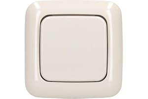 Komplett-Set BUSCH-JAEGER, Wechselschalter -cremeweiß- -Duro 2000-