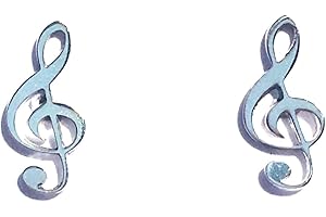 MASBARATA PENDIENTES CLAVE DE SOL PLATA DE LEY 925/1000