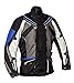 Produktbild Motorradjacke schwarz-grau-blau mit Protektoren, Belüftungssystem, Klimamembrane und herausnehmbarem Thermofutter