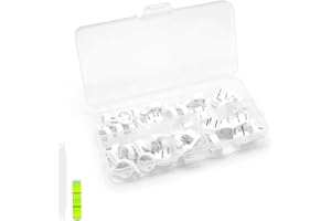 ZIJANG Cuelga Cuadros, 30 Pieza Blanco el Plastico Clavos Pared sin Taladro, Colgar Cuadros sin Clavos Viene con nivel, Cuelga Cuadros sin Clavos para Colgar Marcos de Fotos en Pared