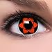 Produktbild Sharingan Kontaktlinsen "Sasukes's Mangekyou" in rot, weich ohne Stärke, 2er Pack inkl. Behälter und 10ml Kombilösung - Top-Markenqualität, farbige angenehm zu tragen und perfekt zu Halloween oder Karneval