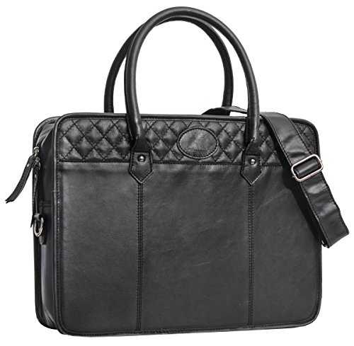 Umh  ngetasche Gusti Leder studio  Ivo  Laptoptasche 15 Zoll Arbeitstasche Business Henkeltasche Schwarz 2B41-29-29