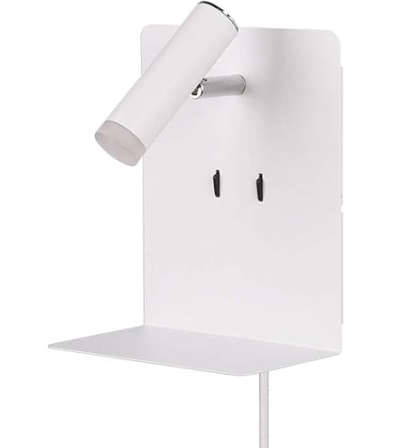 Paulmann 78913 Merani LED Wall Luminaire With Shelf Incl. 1x2.5 Watt Wall Mounted Reading Lamp Grey White Reading Luminaire Metal Fabric 3000 K E27