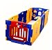 Plastic Baby Playpen - 8 Plastic Panels Including Fun Activity Learning Centre - 9 Interlocking Floor Mats and 100 Bright Coloured Play Balls - Safe, Strong and Durable