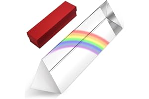 LANSKYLAN Prisma Triangular 15*3*3CM Prisma Cristal Triangular Óptico de Vidrio Optico K9 con un Caja Prisma Cristal para Fotografía Prisma Cristal para Experimentos de Espectro de Luz de Arco Iris