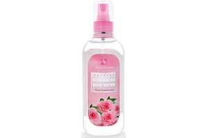 AE AROMA ESSENCE 100% Natural Bulgarian Rose Water Spray 200ml, Moisturising and Refreshing Face, Body Hair Toner, Pure Calming and Cleansing Rose Hydrolat Mist, Irritated Acne Sensitive Skin Toner