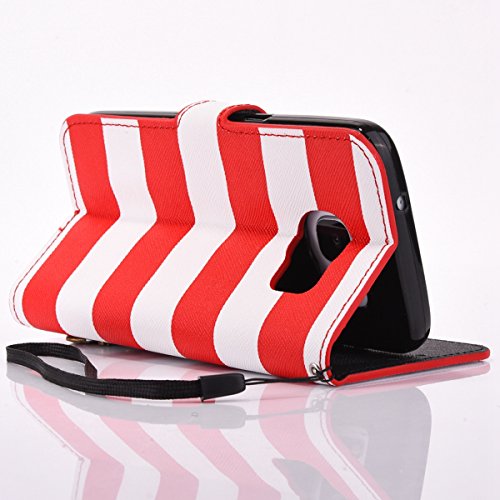 Bookstyle Ledertasche für Samsung Galaxy S7, Fukalu PU Leder Flip Case Anker Tasche Book Style Brieftasche Silikon Hülle mit Standfunktion Kartenfächer für Samsung Galaxy S7 - 3