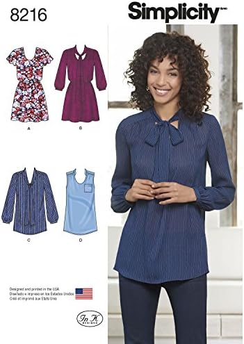 Simplicity Pattern 8216 Misses' Mini Dress or Tunic, White