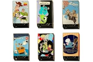 FUNKO Loungefly - Disney Pixar - VHS Tapes - Mystery Enamel Pin - 1 Of 6 to Collect - Styles Vary - Wall-E - Blind Box Enamel Pins - Cute Collectable Novelty Brooch - for Backpacks & Bags - Gift Idea