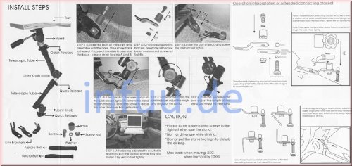 Universal Notebook KFZ Halterung & Fotostativ Kamera LKW STABIL aus METALL Infuu Holders 002-A - 5