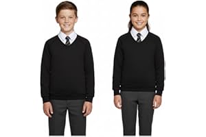 A2Z 4 Kids Girls Boys Unisex Club Scouts School Uniform Single & Pack of 2 V Neck Jumper Cardi Sweatshirt Age 3 4 5 6 7 8 9 10 11 12 13-14 14 Years