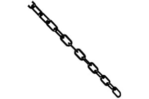 ExcInter Plastic Chain Black 5mm*6mm Coated Decorative Links for Decorative Garden Fence Warning Safety Parking Space Assorted Colours