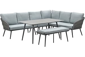 Garden Impressions Hohe Dining Aluminium Rope Lounge Davis, inklusive wasserabweisender Kissen