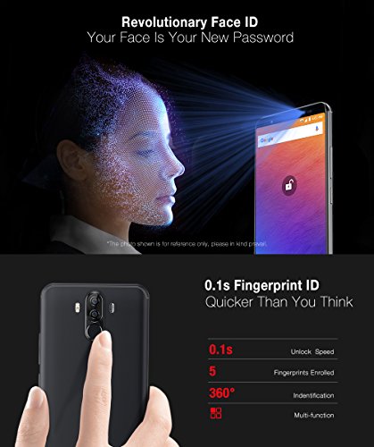 Ulefone Power 3s - FHD 6.0 pollici (rapporto 18: 9) Schermo Corning Gorilla Glass 4 Smartphone Android, Octa Core 2.0 GHz 4 GB + 64 GB, Riconoscimento viso Hi-Fi 4 fotocamera Batteria 6350mAh - Oro