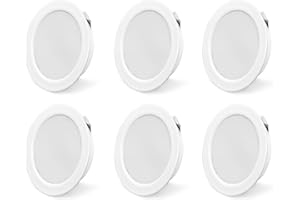 ‎KYOTECH KYOTECH 6er Set LED Möbelleuchte 230V,3.5W LED IP44 G4 15mm Flache Möbel Einbaustrahler in Edelstahl gebürstet Optik,4000K Naturweiß,Küchenhaube Leuchte,Badleuchte Einbauspot