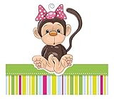 Kinder Stühle Tisch Kindersitzgruppe Kinderstühle massiv Holz Tiere Affe grün Größe 2 Stühle - 5