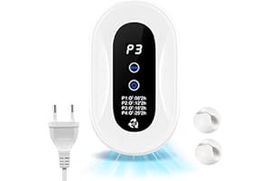 TAVADA Générateur d'Ozone,Purificateur d'Air,Stérilisateur d'Odeurs Générateur d'Ion Négatif Purificateur d Air Silencieux Maison Neuve,Animaux,Salle de Bain,Cuisine,avec Organiseur de Câbles,Blanc