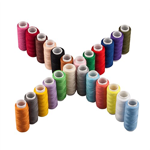 TRIXES 24 verschieden Nähgarne in unterschiedlichen Farben aus Polyester. - 4