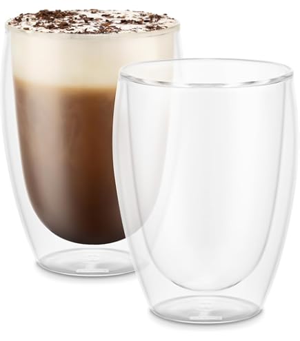FilterLogic Thermoshield Cappuccino & Latte Double Walled Coffee Glasses