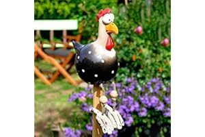 OWOAOOwl Keramik Huhn Gartendeko,Handarbeit Gartenstatue Dekorative Henne Gartenstecker,Gartendeko Huhn Deko,Gartenfigur Gartendekoration,Harz Statue Bauernhof Balkon Wohnzimmer Deko