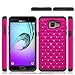 Produktbild Nnopbeclik Samsung Galaxy A5 (2016) A510F Hülle , Rose + Schwarz Diamant verzierter Bling Kristall Strass Dual Layer Hybrid Abdeckungs-Silikon-Gummi-Haut Hard Case für Samsung Galaxy A5 (2016) A510F + 1x Display Schutzfolie Folie