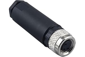 Lonlonty M8 3-polige weiblich Socket Panel Luftfahrt Drahtverbinder A-Code, 8 mm Rundstecker Luftfahrt Stecker wasserdicht IP67 im Freien Industrie