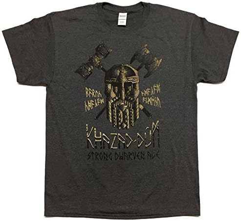 LonelyRedPlanet Lord of The Rings Tolkien inspired T-Shirt > Dwarven inspired T-Shirt > Axe, Hammer, Helmet > Khazad-Dum Strong Dwarven Ale > Sizes S – 2XL (L)