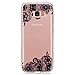 Price comparison product image Samsung Galaxy S8 Case, MUTOUREN Henna Mandala Floral Designer Hard Shell Case [Clear Back Cover, Slim Fit, TPU Border] Flowers Printed Thin Cute Design Vintage Retro Style for Girly Girls Women Samsung Galaxy S8 (Lace Ice Flower)